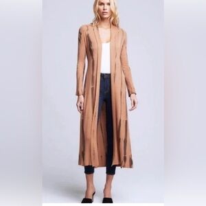 L'AGENCE Tan Duster Cardigan Sweater